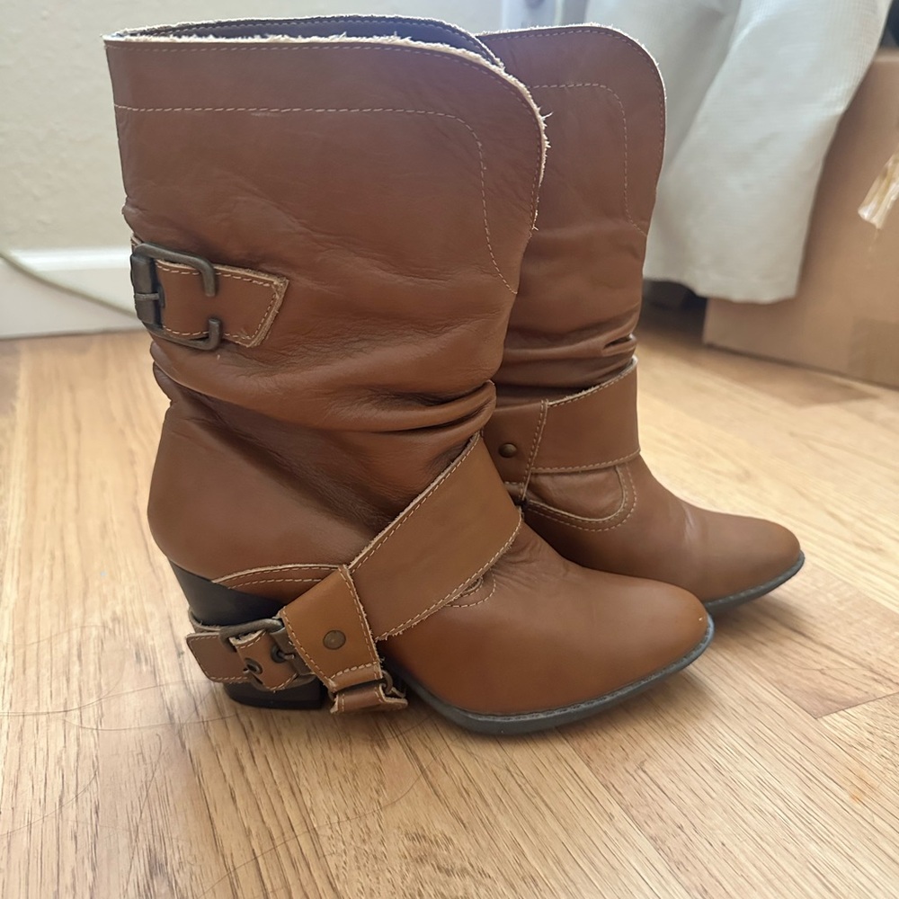 Brown Leather Women's Boots